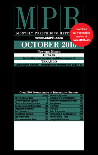 Latest issue of Monthly Prescribing Reference
