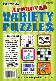 Latest Issue of Approved Variety Puzzles Magazine