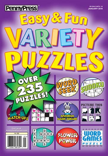 Latest issue of Approved Easy Fun Variety Puzzles