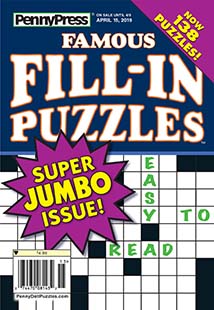 Latest issue of Penny's Famous Fill-In Puzzles Magazine
