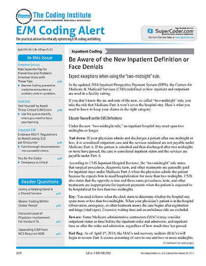 Subscribe to E/M Coding Alert