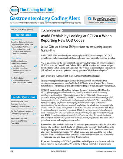 Latest issue of Gastroenterology Coding Alert