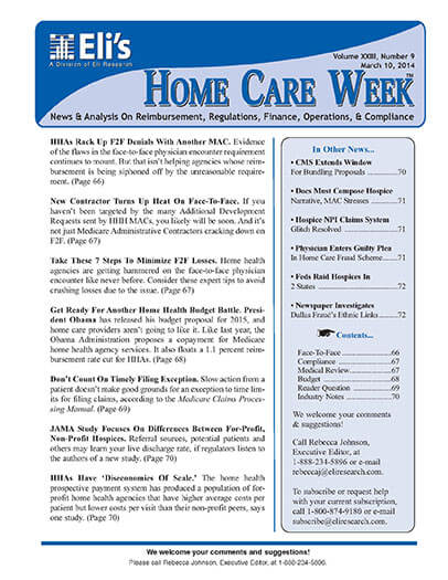 Subscribe to Eli's Home Care Week