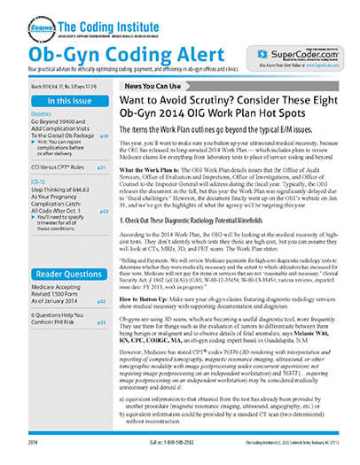 Subscribe to Ob-Gyn Coding Alert