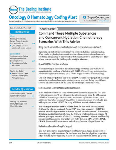 Subscribe to Oncology & Hematology Coding Alert