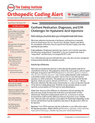 Subscribe to Orthopedic Coding Alert