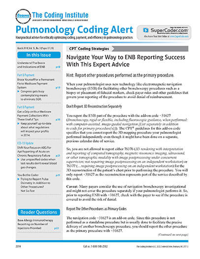 Subscribe to Pulmonology Coding Alert