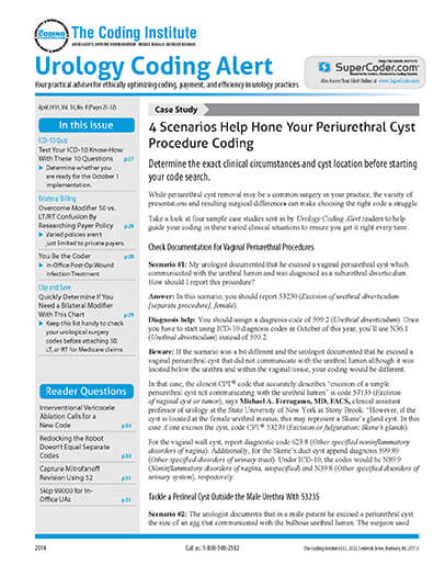 Subscribe to Urology Coding Alert