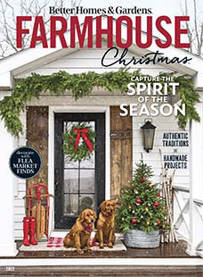 Latest issue of Better Homes and Gardens: Farmhouse Christmas 2022